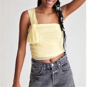 Maeve Light Yellow Crop Top